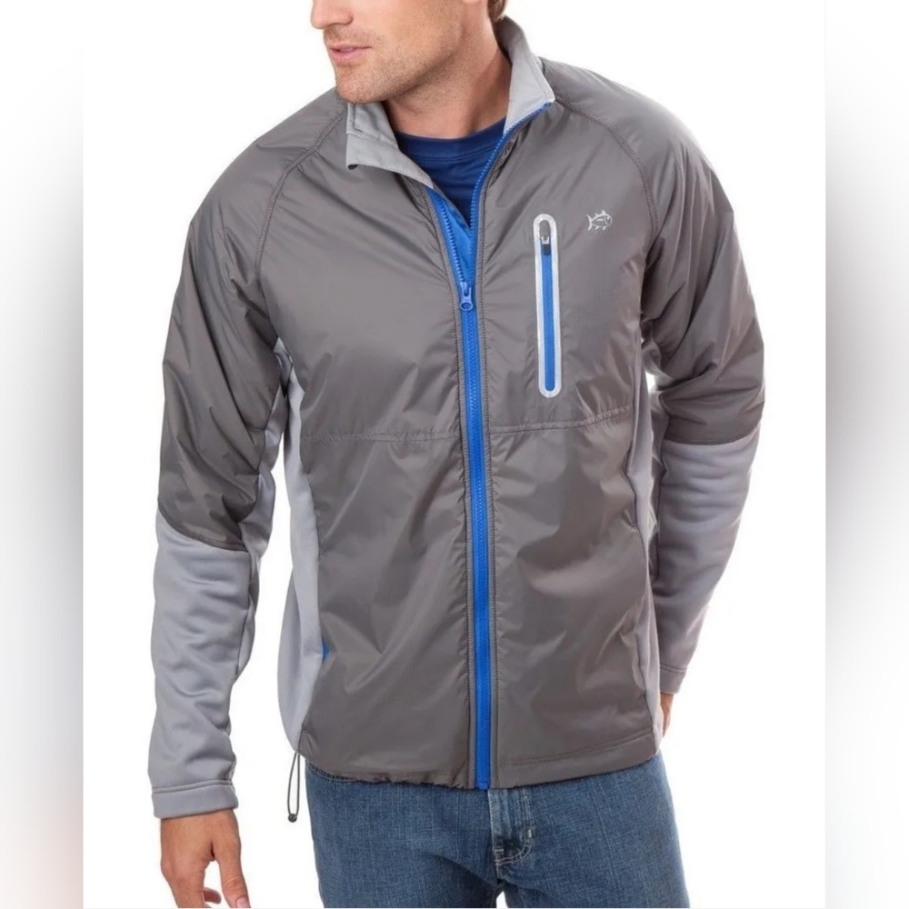 Southern Tide T3 Mens Smoked Pearl Gray Lightweight Insulated Shell Jacket Large
